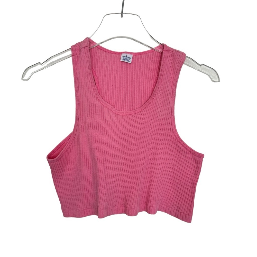 Exclusive of Decoration | Pink Crop Tank Top Size Large.